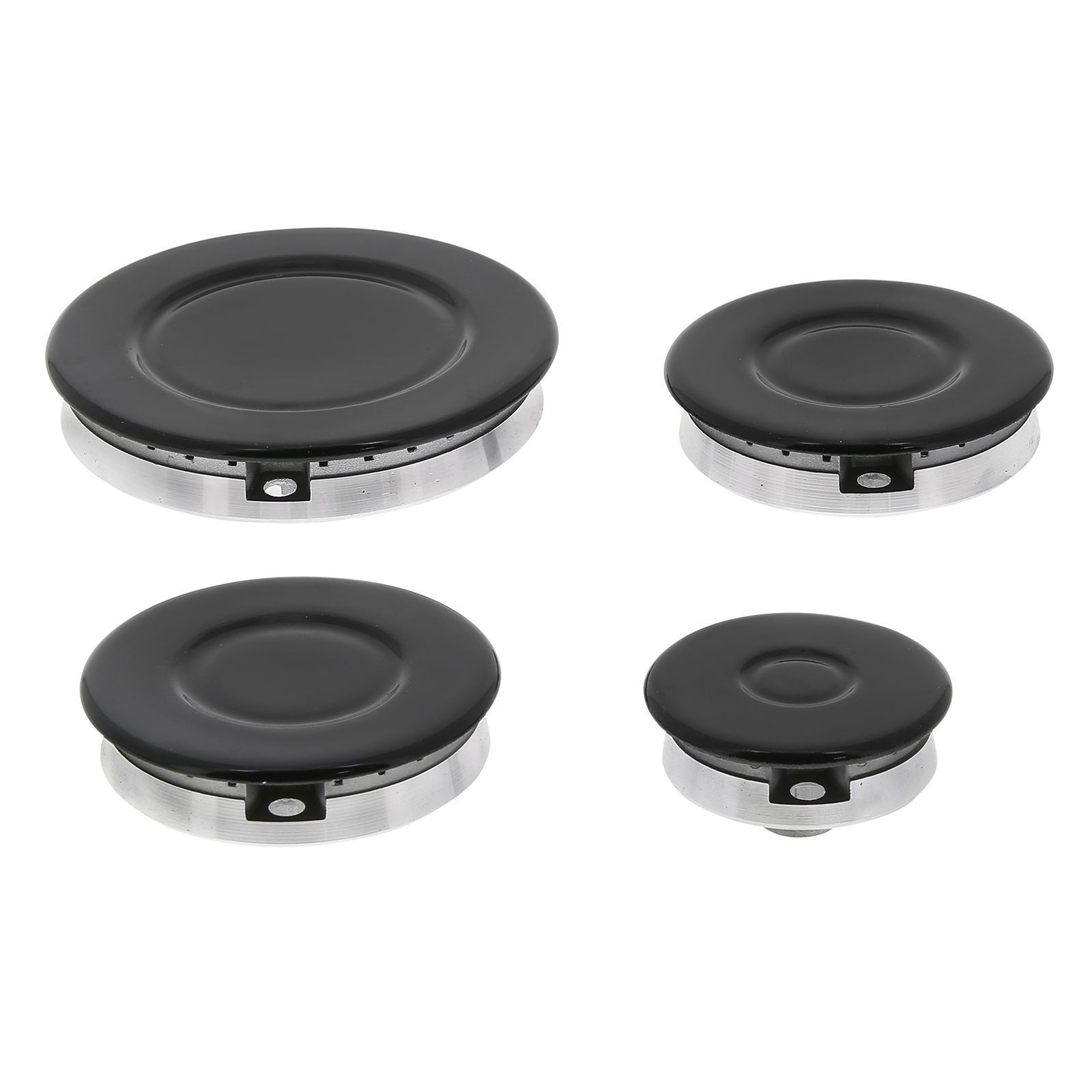 Cooker Oven Hob Burner Cap And Flame Head Kit - Set of 4