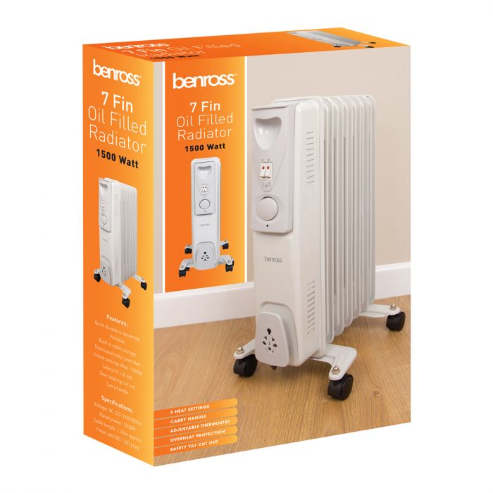 Benross Oil Filled Radiator - 7 Fin - 1500W