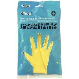 Jegs Yellow Flock Lined Rubber Gloves Xlarge