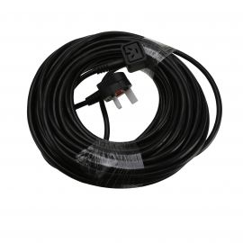 Floor Polisher Mains Cable Flex - 20m - Black - Made To Fit Numatic Models