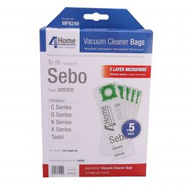 Sebo X & C Vacuum Cleaner Microfibre Bag - 5093ER (Pack of 5)