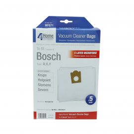 Bosch Vacuum Cleaner Microfibre Bag - Type D/E/F (Pack of 5)