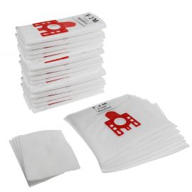 PartsCentre FJM Microfibre Dust Bags & Filters - (Pack of 20) - Compatible With Miele Vacuum Cleaners