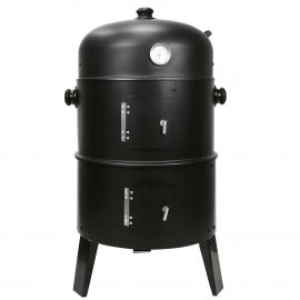 Smoker & Grill 3 in 1 BBQ - Black - c/w - Built In Thermostat