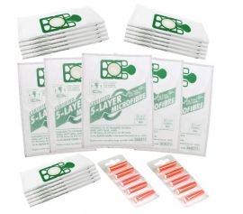 Vacuum Cleaner Microfibre Bag (Pack of 20) & Air Freshener Kit (Pack of 10) - Made To Fit Numatic Henry, Hetty, James, David, Harry, Basil Models - NVM1CH