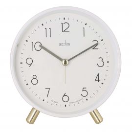 Acctim Fossen Gloss White Alarm Clock