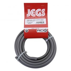 Jegs Twin & Earth Grey Cable - 6242Y - 10mm - 5m