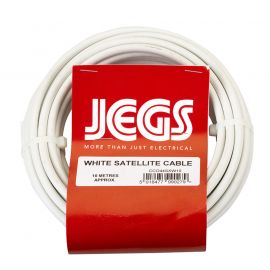 Jegs 10m White Satellite Cable