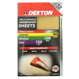 Dekton Sandpaper Pack (Pack of 12)