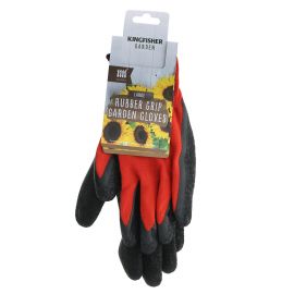 Kingfisher Rubber Grip Garden Gloves  - Large