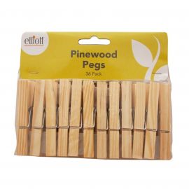 Jegs Pk36 Clothes Pegs Pinewood
