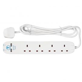 Jegs 4 Gang 13 Amp 2 Metre Surge Protection Extension Lead