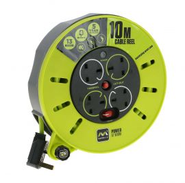Jegs 4 Gang 13 Amp 10 Metre Cassette Reel