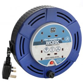 Jegs Bg 4 Gang 10Amp 10 Metre Extension Reel And Therma