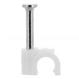 Jegs Box 100 4mm Round Cable Clips White