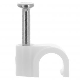 Jegs 5mm Round Cable Clips White Box 100