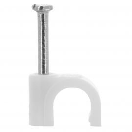 Jegs Box 100 6mm Round Cable Clips White