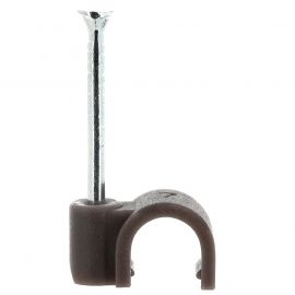 Jegs Box100 7mm Round Cable Clips Brown