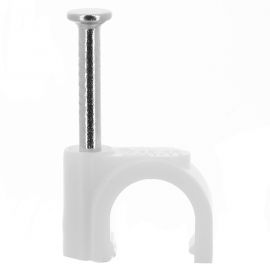 Jegs Box100 7mm Round Cable Clips White