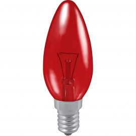 Crompton 40W Candle Bulb - SES - Fireglow Red