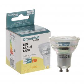 Crompton 4.5W Led Glass GU10 Warm White