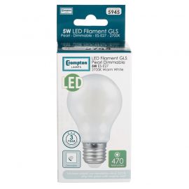 LED GLS Filament Pearl 5W Dimmable 2700K ES
