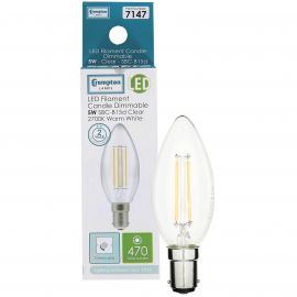 Crompton Candle LED Filament Bulb - SBC - 5W