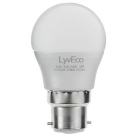 Lyveco LED 6W Round Bulb - BC - G45 - Warm White