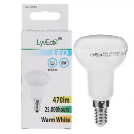**3670JE**|LYVECO 6W SES LED R50 REFLECTOR WARM WHITE