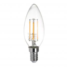 Lyveco 4W SES LED Filament Candle Dimmable Lamp - Warm White 
