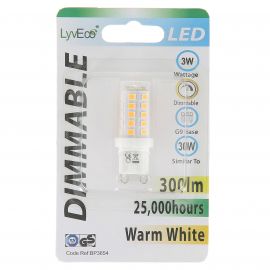 **BP3654** Lyveco 3W LED G9 Dimmable Warm White 