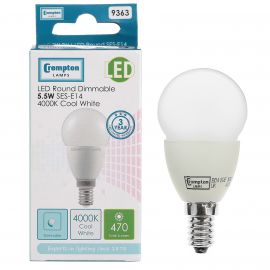 Crompton LED 5.5W Round Bulb - SES