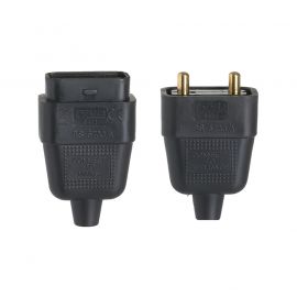 Jegs 10 Amp 2 Pin Connector Black