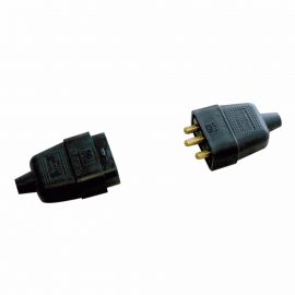Jegs 10A 3 Pin Connector Black