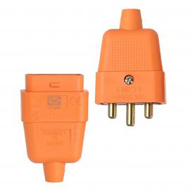 Jegs 10A 3 Pin Connector Orange