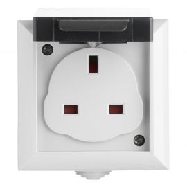 Jegs 1 Gang Unswitched Ip54 Weatherproof Socket