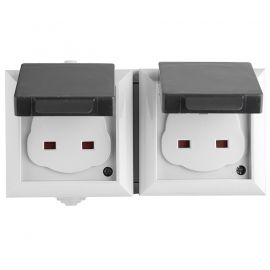 Jegs Double Unswitched Ip54 Weatherproof Socket