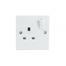 Jegs 1 Gang Switched Socket White