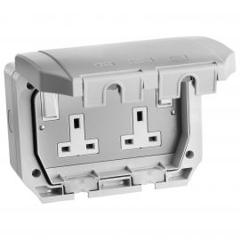 Lyvia Outdoor Switched Socket - 13A - 2 Gang - IP66