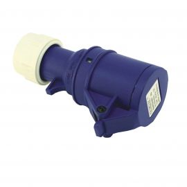 Jegs 2 P And E 16A 230V In Line Industrial Socket Blue