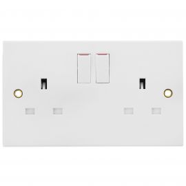 Jegs Contract 2 Gang 13A Flush Switched Socket