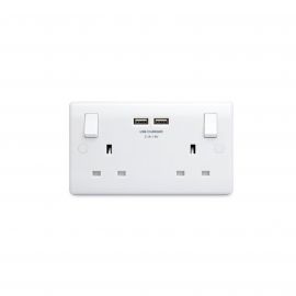 Nexus 2G Switched Socket With 2 Usb Sockets