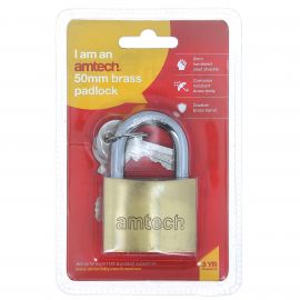 Amtech Brass Padlock - 50mm