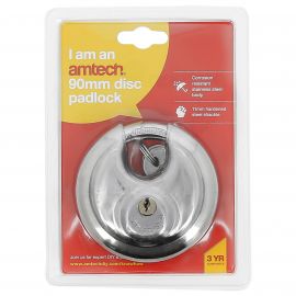 Amtech 90mm Disc Padlock