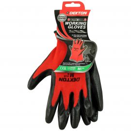 Dekton Ultra Grip Working Gloves Black/Red Medium