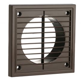 Jegs 4 Inch Fixed Louvre Grill Brown