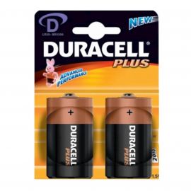 Duracell Plus Batteries 2 Pack - D Cell - Box of 10 cards of 2