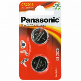 Panasonic 3V Lithium Batteries - Pack of 2 - CR2016
