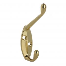 Jegs Chrome Hat & Coat Hook - Electro Brass
