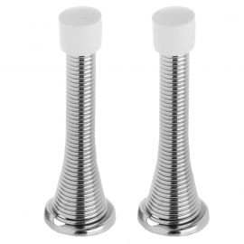 Jegs Pk2 Spring Door Stops Chrome Plated